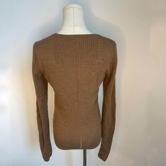 Rag Bone Audrina Ribbed Wool Blend Long Sleeve Shirt/Sweater - Picture 2 of 3
